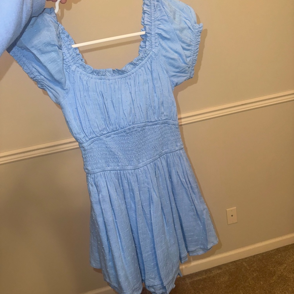 Light Blue Smocked Dress